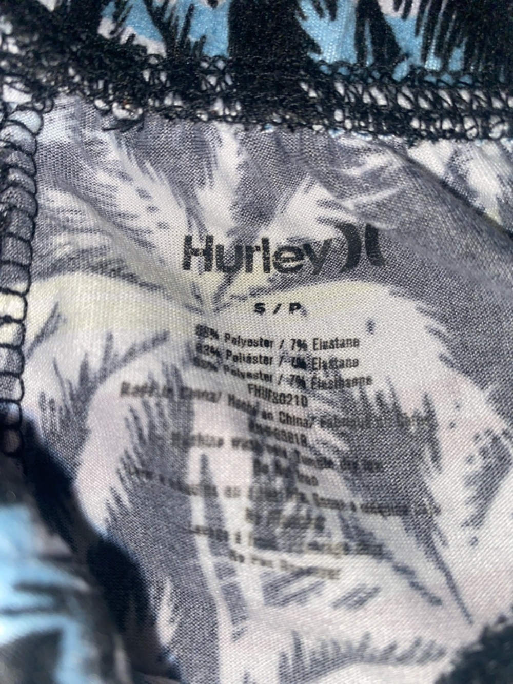 Hurley Black & Blue Tropical Boardshorts